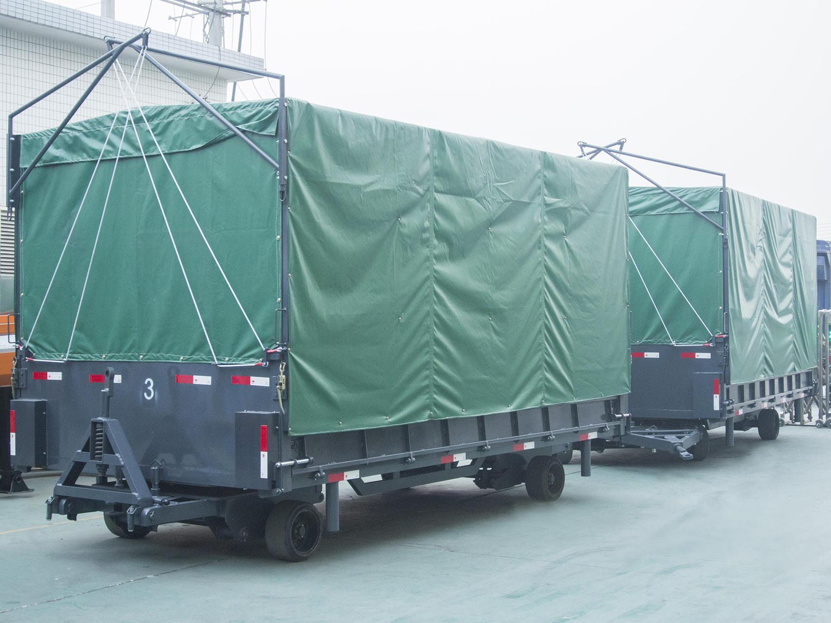 比亚迪定制展翼式雨篷拖车案例