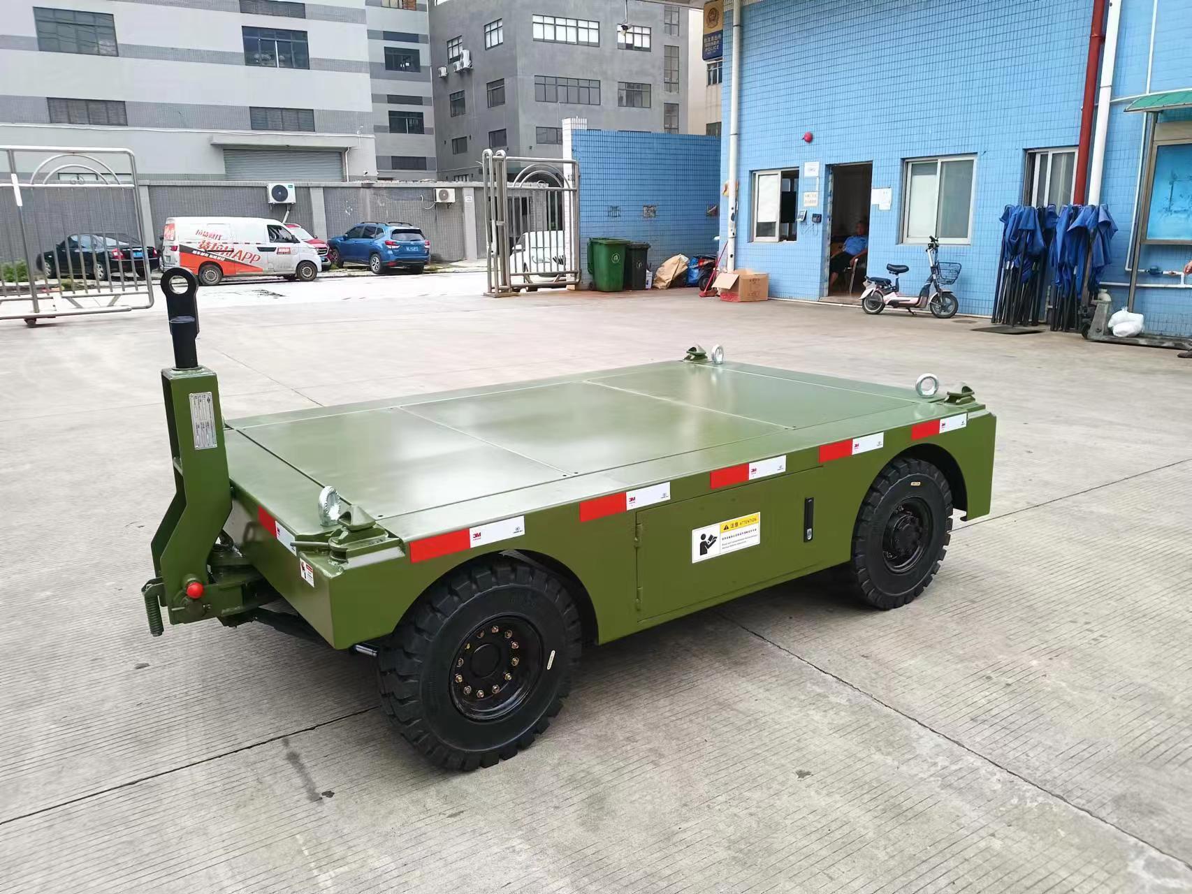 3 ton traction self-propelled electric chassis (electric manual dual purpose flat trailer) case