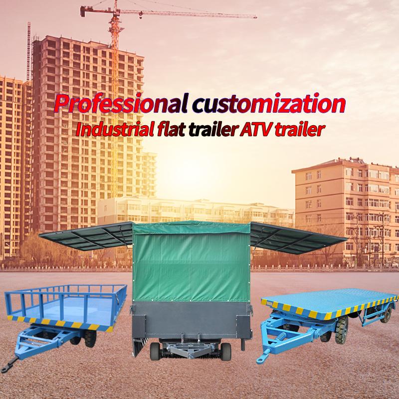 Industrial flat trailer