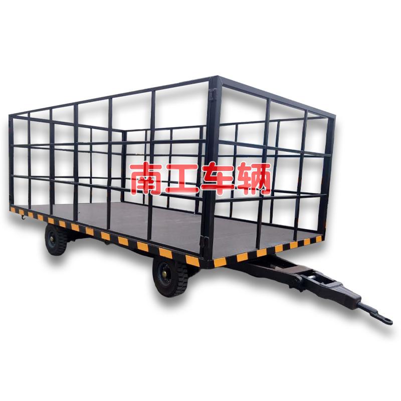 High barrier flat trailer