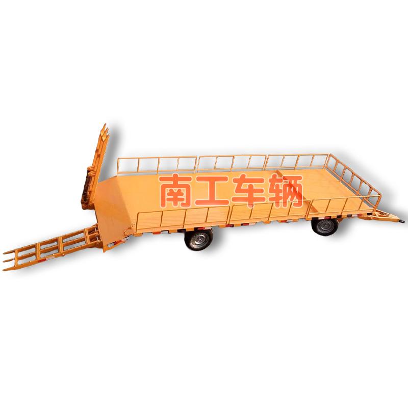 Flat trailer for excavator