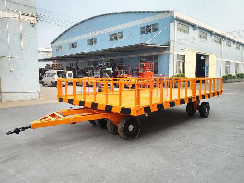 15吨护栏型牵引工具平板拖车