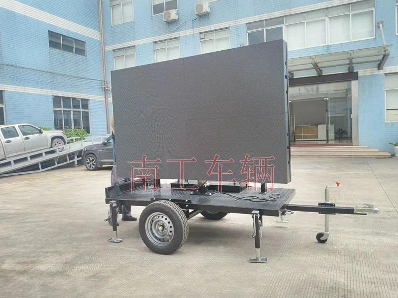 Light and simple LED advertising trailer with single screen