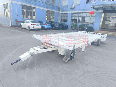 8吨骨架式牵引平板拖车带小框白色I.jpg